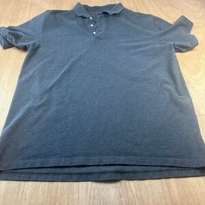 The Foundry Supply Co Polo Shirt Mens 2XLT Tall Dark Gray Short Sleeve Cotton